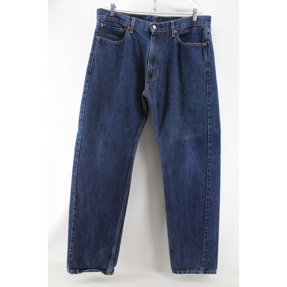 Levi's‎ 505 Regular Fit Men's Jeans Size 38x34 Dark Blue Wash